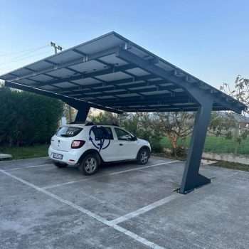 Products 22 solar carport with galvanized steel structure and stainless steel components